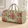 Coral Rose and Sage Botanical Flowers for Beach Getaways and Relaxed Weekend Travel Quilted Weekend Bag - 1