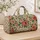 Coral Rose and Sage Botanical Flowers for Beach Getaways and Relaxed Weekend Travel Quilted Weekend Bag - 4