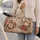 Vintage Ivory Rose Garden Blooms for Elegant Weekend Getaways and Travel Quilted Weekend Bag - 2