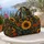 Sunflower and Rust Bloom Botanical Art for Bohemian Beach and Travel Getaways Quilted Weekend Bag - 5