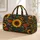 Sunflower and Rust Bloom Botanical Art for Bohemian Beach and Travel Getaways Quilted Weekend Bag - 1