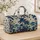 Navy Palm Tree Tropical Beach Art for Coastal Getaways and Summer Holidays Quilted Weekend Bag - 4
