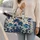Navy Palm Tree Tropical Beach Art for Coastal Getaways and Summer Holidays Quilted Weekend Bag - 2