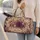 Vintage Violet Rose Florals for Tropical Beach Getaways and Leisure Travel Quilted Weekend Bag - 2