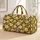 Mustard Daisy Checkerboard Floral for Sunny Weekend Getaways and Garden-Loving Travelers Quilted Weekend Bag - 1