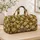 Mustard Daisy Checkerboard Floral for Sunny Weekend Getaways and Garden-Loving Travelers Quilted Weekend Bag - 4