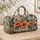 Coral Hibiscus Flowers Deep Teal Tropical Leaves Warm Ivory Botanical Ground Coral Hibiscus Quilted Weekend Bag - 4