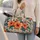 Coral Hibiscus Flowers Deep Teal Tropical Leaves Warm Ivory Botanical Ground Coral Hibiscus Quilted Weekend Bag - 2