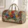 Colorful Tulip Garden with Bohemian Patchwork for Weekend Getaways and Beach Escapes Quilted Weekend Bag - 1