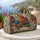 Colorful Tulip Garden with Bohemian Patchwork for Weekend Getaways and Beach Escapes Quilted Weekend Bag - 5