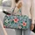 Blue Botanical Blooms for Weekend Getaways, Yoga Days, Beach Escapes, and City Travel Quilted Weekend Bag - 2