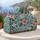 Blue Botanical Blooms for Weekend Getaways, Yoga Days, Beach Escapes, and City Travel Quilted Weekend Bag - 5