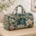 Blue And Gold Botanical Florals For Coastal Getaways And Sunny Vacation Escapes Quilted Weekend Bag - 4