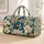 Blue And Gold Botanical Florals For Coastal Getaways And Sunny Vacation Escapes Quilted Weekend Bag - 1
