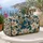 Blue And Gold Botanical Florals For Coastal Getaways And Sunny Vacation Escapes Quilted Weekend Bag - 5