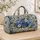 Blue Rose And Daisy Garden Florals For Weekend Getaways And Everyday Travel Quilted Weekend Bag - 4