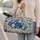 Blue Rose And Daisy Garden Florals For Weekend Getaways And Everyday Travel Quilted Weekend Bag - 2