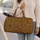 Golden Leopard Spots and Zebra Stripes for Chic Autumn Travel and Getaways Quilted Weekend Bag - 2