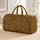 Golden Leopard Spots and Zebra Stripes for Chic Autumn Travel and Getaways Quilted Weekend Bag - 1