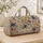 Blue Wildflowers And Vintage Roses For Weekend Getaways, Gym Days, And Beach Escapes Quilted Weekend Bag - 4