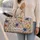 Blue Wildflowers And Vintage Roses For Weekend Getaways, Gym Days, And Beach Escapes Quilted Weekend Bag - 2
