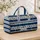 Navy Indigo Shibori Stripes for Coastal Getaways and Relaxed Summer Travel Lovers Quilted Weekend Bag - 4