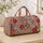 Red Tulip And Forget-Me-Not Florals For Spring Getaways And Garden Weekends Quilted Weekend Bag - 4