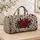 Crimson Rose Bouquet and Botanical Vines for Elegant Weekend Getaways and Holiday Travel Quilted Weekend Bag - 4