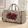 Crimson Rose Bouquet and Botanical Vines for Elegant Weekend Getaways and Holiday Travel Quilted Weekend Bag - 1
