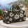 Bold Black and Cream Daisy Blooms for Picnics, Beach Days and Weekend Getaways Quilted Weekend Bag - 5