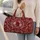 Burgundy Rose Medallions for Weekend Getaways and Garden-Inspired Travel Escapes Quilted Weekend Bag - 2