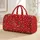 Cherry Red Polka Dots with Rose Accents for Romantic Travel and Relaxed Weekend Getaways Quilted Weekend Bag - 1