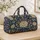 Navy Blue Baroque Floral Motifs for Beach Getaways and Elegant Weekend Escapes All Season Quilted Weekend Bag - 4