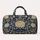 Navy Blue Baroque Floral Motifs for Beach Getaways and Elegant Weekend Escapes All Season Quilted Weekend Bag - 6