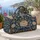 Navy Blue Baroque Floral Motifs for Beach Getaways and Elegant Weekend Escapes All Season Quilted Weekend Bag - 5