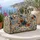 Blue And Rust Wildflowers for Weekend Getaways and Camping Trips for Women and Men Quilted Weekend Bag - 5