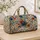 Blue And Rust Wildflowers for Weekend Getaways and Camping Trips for Women and Men Quilted Weekend Bag - 4