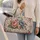Vintage Peony and Blue Blossom Garden for Elegant Getaways and Everyday Travel Style Quilted Weekend Bag - 2