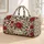 Ivory Rose Vine Botanical for Beach Holidays and Weekend Getaways for All Travelers Quilted Weekend Bag - 1