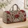 Ivory Rose Vine Botanical for Beach Holidays and Weekend Getaways for All Travelers Quilted Weekend Bag - 4