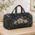 Navy and Gold Floral Paisley Motifs for Elegant Travel and Weekend Getaways for All Quilted Weekend Bag - 4