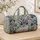 Blue Iris Botanical Blooms for Relaxed Weekend Getaways and Garden-Loving Travelers Quilted Weekend Bag - 4