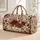 Rustic Red Wildflower Blooms for Beach Camping, Yoga Days, and Weekend Getaways Quilted Weekend Bag - 1