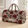 Burgundy Rose Blooms for Romantic Getaways and Everyday Travel for Women and Men Quilted Weekend Bag - 1