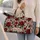 Burgundy Rose Blooms for Romantic Getaways and Everyday Travel for Women and Men Quilted Weekend Bag - 2
