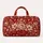 Ivory Wildflowers on Deep Red for Weekend Getaways, Holiday Escapes and Everyday Travel Quilted Weekend Bag - 6