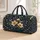 Navy And Gold Botanical Motifs For Coastal Getaways And Elegant Resort Escapes Quilted Weekend Bag - 1