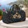 Navy And Gold Botanical Motifs For Coastal Getaways And Elegant Resort Escapes Quilted Weekend Bag - 5