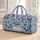Navy Blue Rose And Hydrangea Botanical Florals For Coastal Getaways And Beach Travel Quilted Weekend Bag - 1