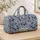 Navy Blue Rose And Hydrangea Botanical Florals For Coastal Getaways And Beach Travel Quilted Weekend Bag - 4